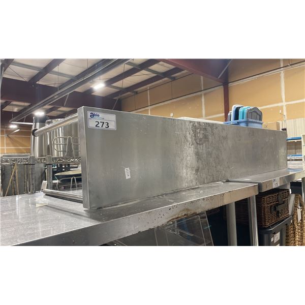 STAINLESS STEEL OVER COUNTER 6' COMMERCIAL RESTAURANT PREPARATION SHELF