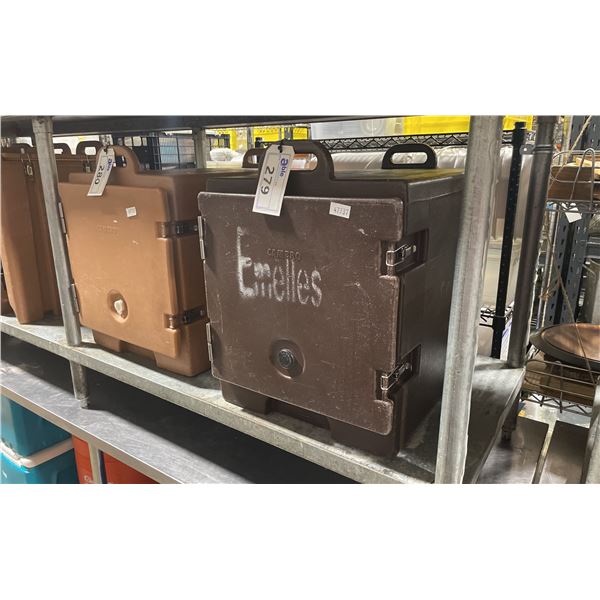 CAMBRO DARK BROWN HOT FOOD TRANSPORT BIN