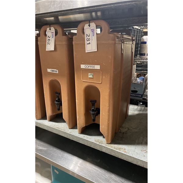 CAMBRO LIGHT BROWN LARGE HOT BEVERAGE DISPENSER