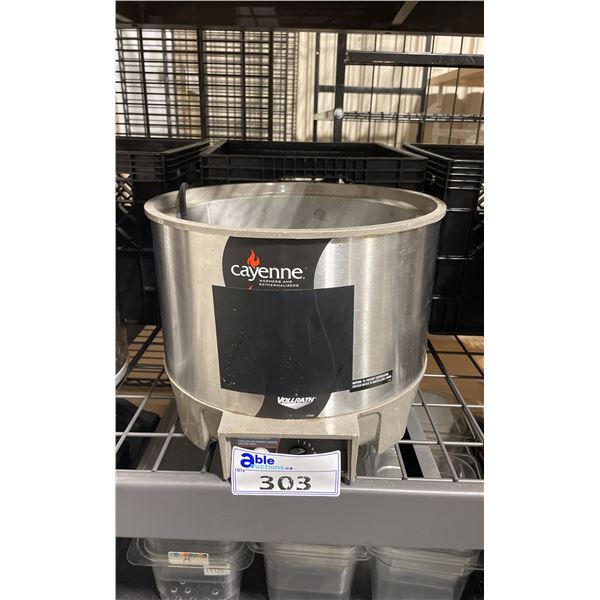 VOLLRATH CAYENNE ELECTRIC SINGLE POT FOOD WARMER WITH PLASTIC TRANSPORT CRATE