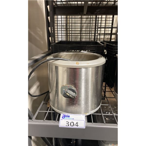 VOLLRATH CAYENNE ELECTRIC SINGLE POT FOOD WARMER WITH PLASTIC TRANSPORT CRATE
