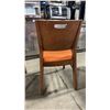Image 2 : MEDIUM WOOD TONE SOLID BACK PADDED COMMERCIAL RESTAURANT DINING CHAIR