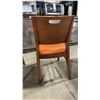 Image 2 : MEDIUM WOOD TONE SOLID BACK PADDED COMMERCIAL RESTAURANT DINING CHAIR
