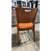 Image 2 : MEDIUM WOOD TONE SOLID BACK PADDED COMMERCIAL RESTAURANT DINING CHAIR