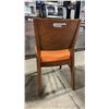 Image 2 : MEDIUM WOOD TONE SOLID BACK PADDED COMMERCIAL RESTAURANT DINING CHAIR