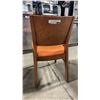 Image 2 : MEDIUM WOOD TONE SOLID BACK PADDED COMMERCIAL RESTAURANT DINING CHAIR