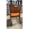 Image 2 : MEDIUM WOOD TONE SOLID BACK PADDED COMMERCIAL RESTAURANT DINING CHAIR