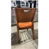 Image 2 : MEDIUM WOOD TONE SOLID BACK PADDED COMMERCIAL RESTAURANT DINING CHAIR