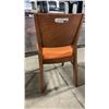 Image 2 : MEDIUM WOOD TONE SOLID BACK PADDED COMMERCIAL RESTAURANT DINING CHAIR