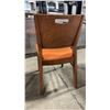 Image 2 : MEDIUM WOOD TONE SOLID BACK PADDED COMMERCIAL RESTAURANT DINING CHAIR