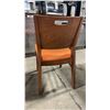 Image 2 : MEDIUM WOOD TONE SOLID BACK PADDED COMMERCIAL RESTAURANT DINING CHAIR