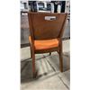 Image 2 : MEDIUM WOOD TONE SOLID BACK PADDED COMMERCIAL RESTAURANT DINING CHAIR