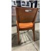 Image 2 : MEDIUM WOOD TONE SOLID BACK PADDED COMMERCIAL RESTAURANT DINING CHAIR