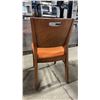 Image 2 : MEDIUM WOOD TONE SOLID BACK PADDED COMMERCIAL RESTAURANT DINING CHAIR