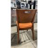 Image 2 : MEDIUM WOOD TONE SOLID BACK PADDED COMMERCIAL RESTAURANT DINING CHAIR