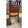 Image 2 : MEDIUM WOOD TONE SOLID BACK PADDED COMMERCIAL RESTAURANT DINING CHAIR