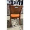 Image 2 : MEDIUM WOOD TONE SOLID BACK PADDED COMMERCIAL RESTAURANT DINING CHAIR