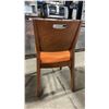 Image 2 : MEDIUM WOOD TONE SOLID BACK PADDED COMMERCIAL RESTAURANT DINING CHAIR