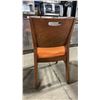 Image 2 : MEDIUM WOOD TONE SOLID BACK PADDED COMMERCIAL RESTAURANT DINING CHAIR