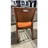 Image 2 : MEDIUM WOOD TONE SOLID BACK PADDED COMMERCIAL RESTAURANT DINING CHAIR