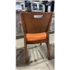 Image 2 : MEDIUM WOOD TONE SOLID BACK PADDED COMMERCIAL RESTAURANT DINING CHAIR
