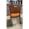 Image 2 : MEDIUM WOOD TONE SOLID BACK PADDED COMMERCIAL RESTAURANT DINING CHAIR