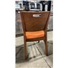 Image 2 : MEDIUM WOOD TONE SOLID BACK PADDED COMMERCIAL RESTAURANT DINING CHAIR