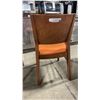 Image 2 : MEDIUM WOOD TONE SOLID BACK PADDED COMMERCIAL RESTAURANT DINING CHAIR
