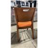 Image 2 : MEDIUM WOOD TONE SOLID BACK PADDED COMMERCIAL RESTAURANT DINING CHAIR