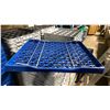 Image 2 : STACK OF APPROX 30 BLUE PLASTIC COMMERCIAL BREAD / CATERING TRAYS