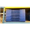 Image 2 : SHELF OF APPROX 24 BLUE PLASTIC COMMERCIAL BREAD / CATERING TRAYS