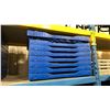 Image 4 : SHELF OF APPROX 24 BLUE PLASTIC COMMERCIAL BREAD / CATERING TRAYS