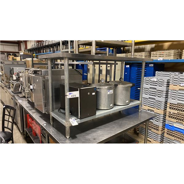 2 TIER STAINLESS STEEL COMMERCIAL PREP TABLE 60"L X 24"D X 33.5"H