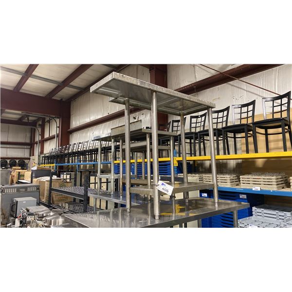 STAINLESS STEEL COMMERCIAL PREP TABLE APPROX 43"L X 13"D X 35"H