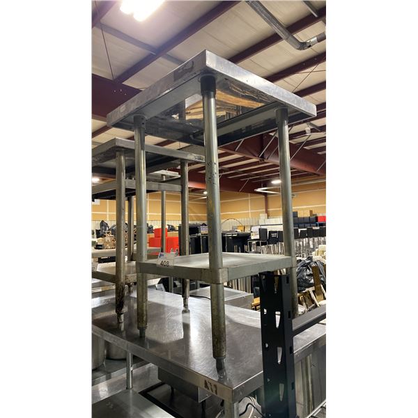 EFI 2 TIER STAINLESS STEEL24" SQUARE COMMERCIAL PREP TABLE 35"H