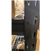 Image 4 : 1 BAY OF BLACK ADJUSTABLE MESH DECK SHELVING 2- 78" UPRIGHTS, 6- 72" SIDE RAILS