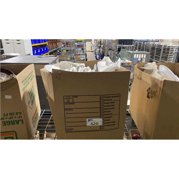 LARGE BOX OF ASSORTED RESTAURANT DISHWARE