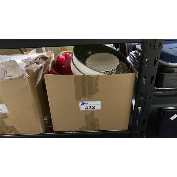 MEDIUM BOX OF ASSORTED RESTAURANT DISHWARE