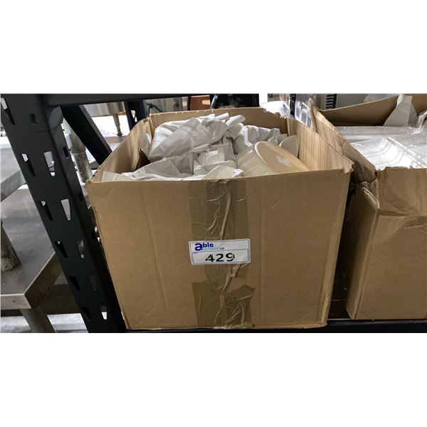 MEDIUM BOX OF ASSORTED RESTAURANT DISHWARE