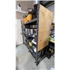 Image 2 : 1 BAY OF BLACK ADJUSTABLE MESH DECK SHELVING 2- 78" UPRIGHTS, 4- 72" SIDE RAILS