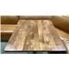 Image 3 : MEDIUM WOOD TOP SINGLE PEDESTAL 34" SQUARE RESTAURANT TABLE 30"H