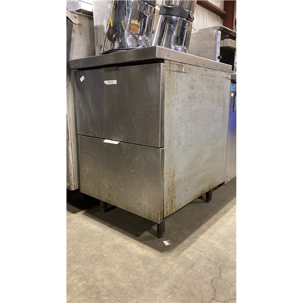 STAINLESS STEEL 2 DRAWER EQUIPMENT STAND 24"W X 30"D X 36"H