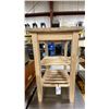 Image 1 : 3 TIER NATURAL WOOD MOBILE TABLE APPROX 20"W X 23"D X 33.5"H