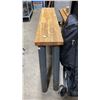 Image 3 : BUTCHER BLOCK TOP METAL BASE NARROW WALL TABLE 56.5"L X 10"D X 30"H