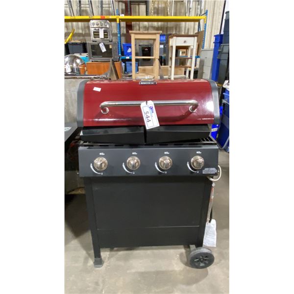 BACKYARD GRILL RED 4 BURNER PROPANE BBQ
