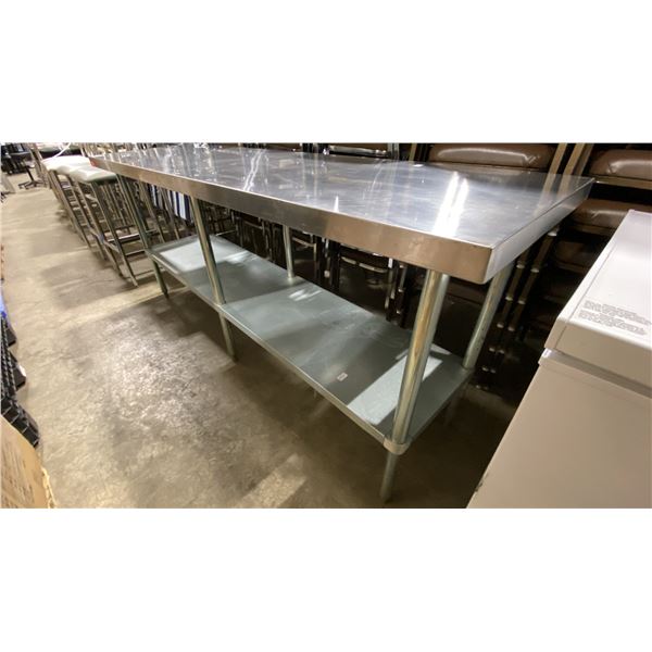 2 TIER STAINLESS STEEL 84"L X 24"D X 35"H  COMMERCIAL PERPETRATION TABLE