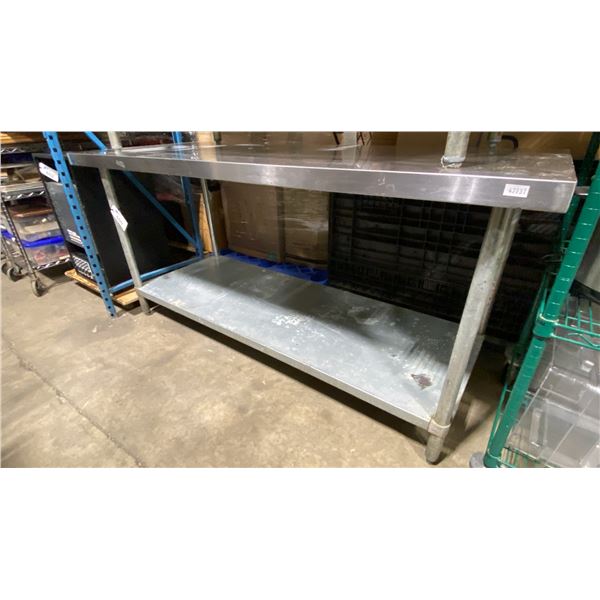 EFI STAINLESS STEEL 2 TIER COMMERCIAL PREP TABLE 60"L X 30"D X 34.5"H