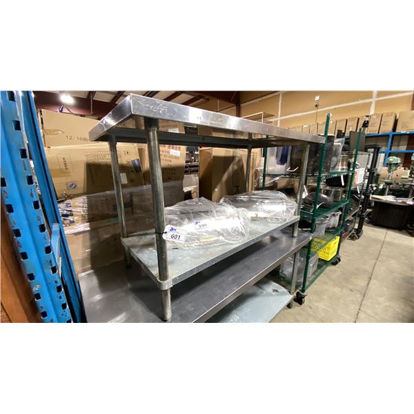 STAINLESS STEEL 2 TIER COMMERCIAL PREP TABLE 72"L X 30"D X 35"H