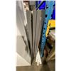 Image 5 : 6 WHITE WOOD STORAGE CABINETS APPROX 14"W X 23"D X 27.5"H & 4- 24" X 47" GREY TABLE TOPS WITH 16