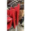 Image 2 : RED METAL FRAMED COMMERCIAL EVENT COUCH, LOVESEAT, & 2 CHAIR SET